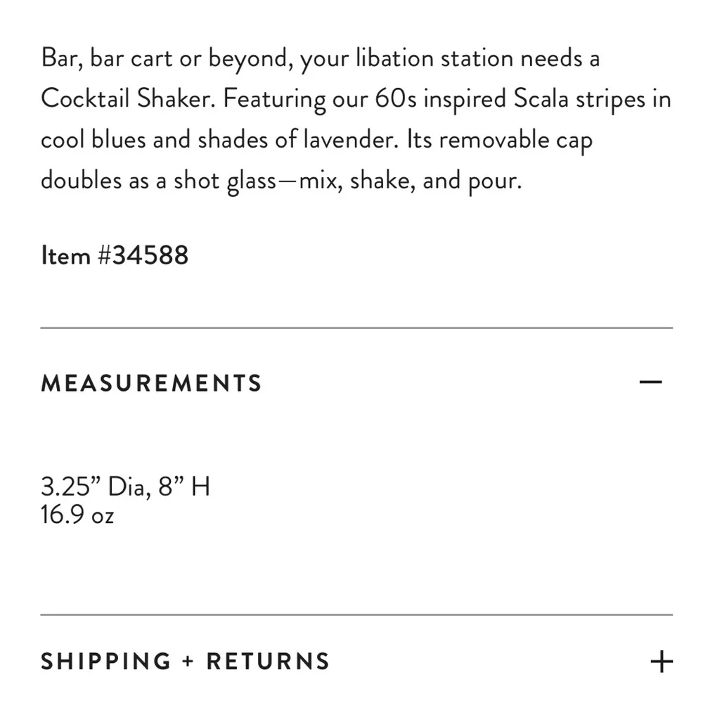 Jonathan Adler Jha Jha Cocktail Shaker